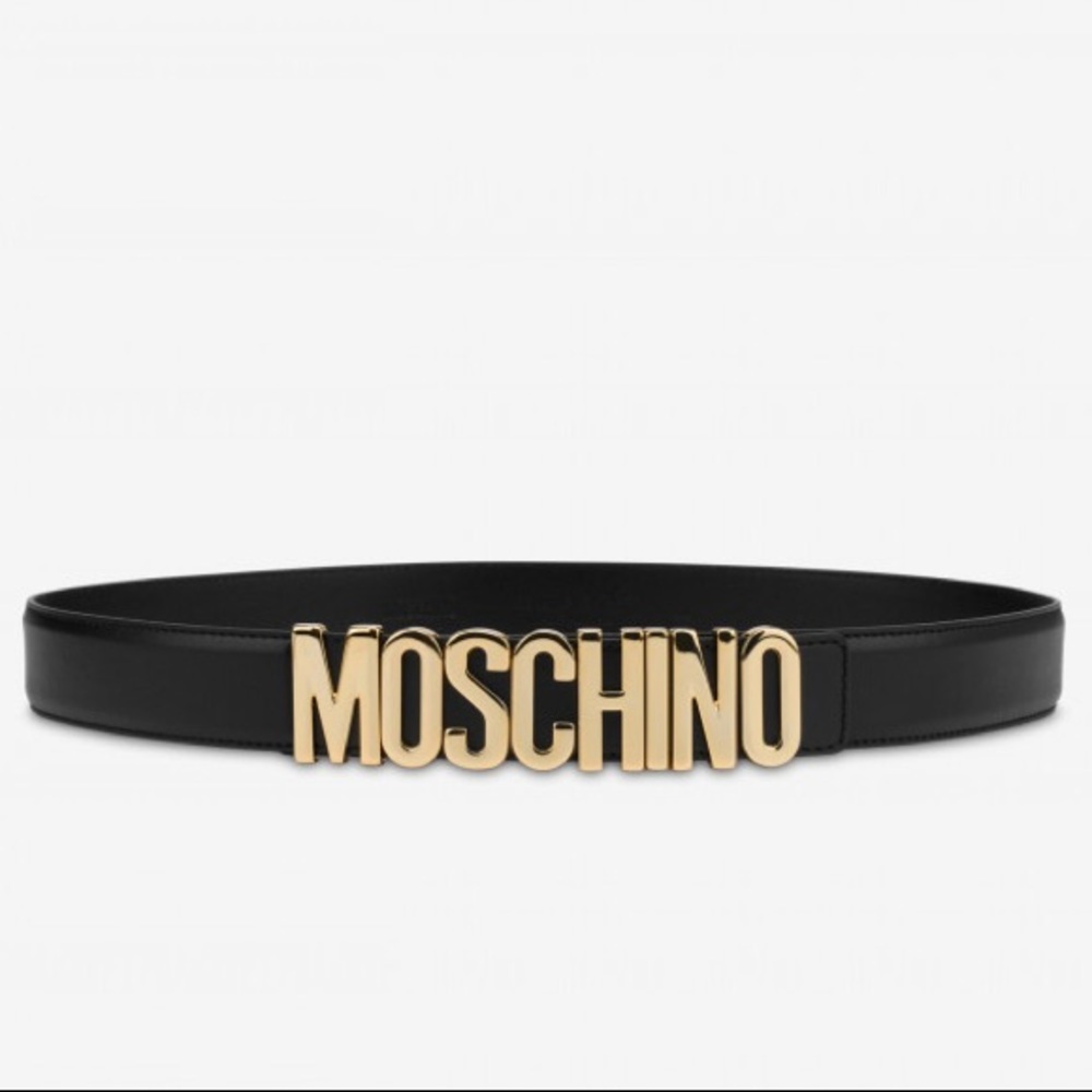 Moschino Black and Gold Belt